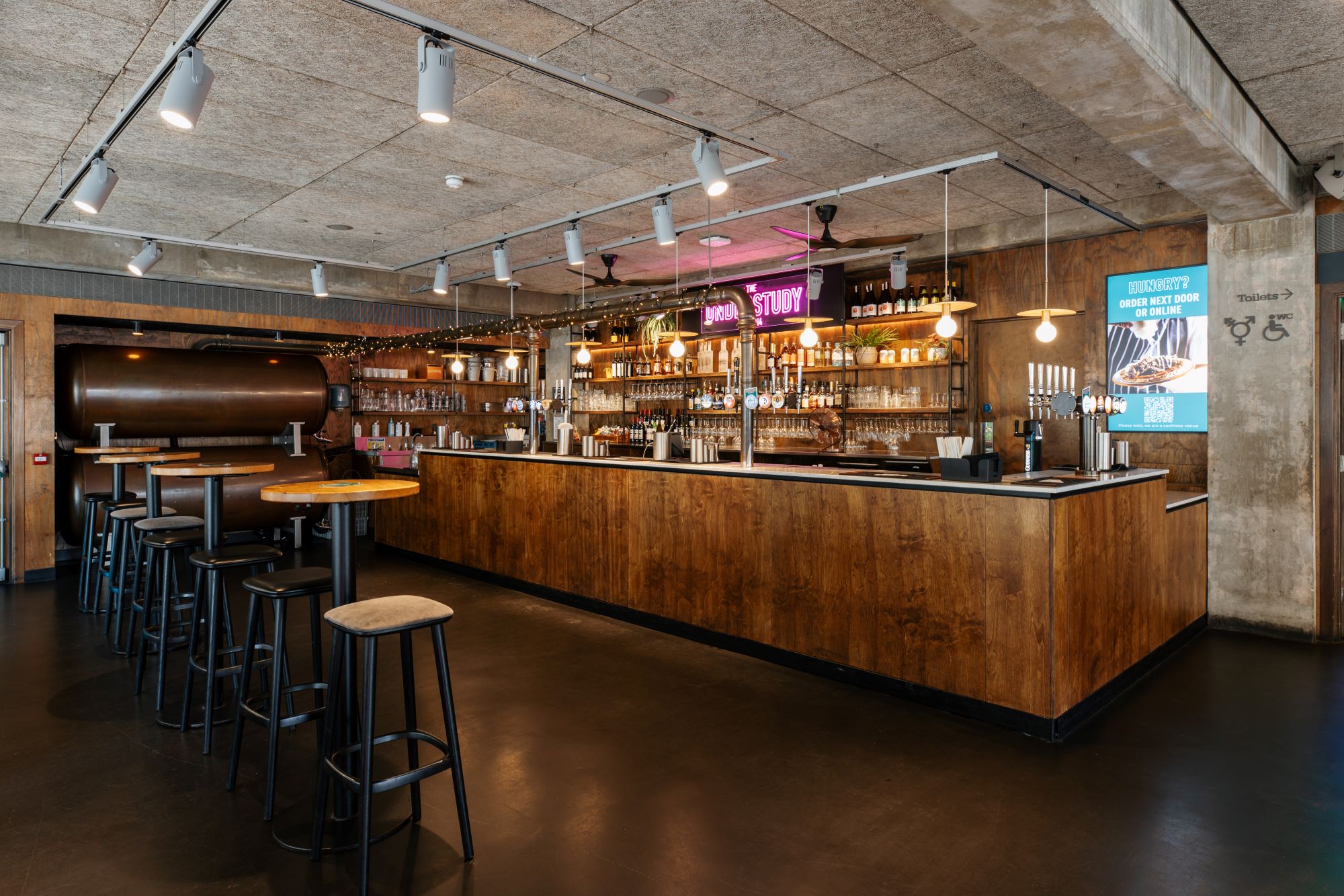 The main bar of the Understudy pub at the National Theatre